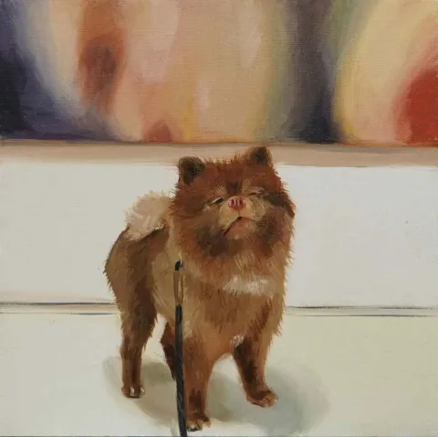 ŞEYMA BAŞARAN — 2017 Bu eser ŞEYMA BAŞARAN tarafından 2017 yılında 16x16 cm ölçülerinde Pres tuval üzeri yağlı boya tekniği ile yapılmıştır.