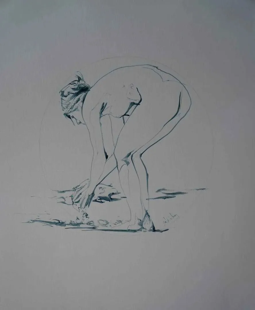 "İsimsiz" eseri ALİ ÖZHAN GÜNEŞ tarafından 2017 yılında 50x40 cm ölçülerinde Kağıt üzeri mürekkep tekniği ile yapılmıştır.