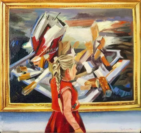 ŞEYMA BAŞARAN — 2017 Bu eser ŞEYMA BAŞARAN tarafından 2017 yılında 20x20 cm ölçülerinde Tuval üzeri yağlı boya tekniği ile yapılmıştır.