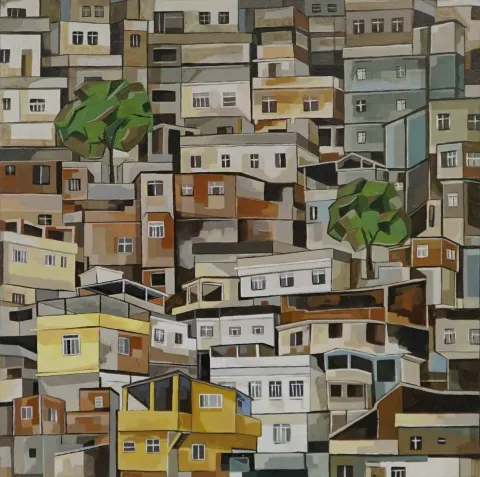 Bu eser ALİ KARAKOÇ tarafından 2016 yılında 25x25 cm ölçülerinde MDF üzeri akrilik boya tekniği ile yapılmıştır.