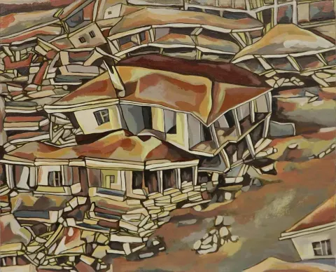 Bu eser ALİ KARAKOÇ tarafından 2017 yılında 22x27 cm ölçülerinde MDF üzeri akrilik boya tekniği ile yapılmıştır.