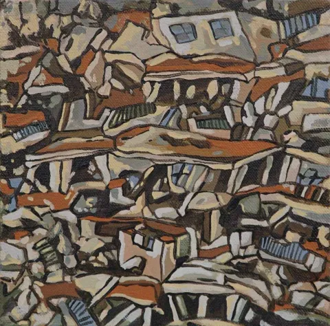 ALİ KARAKOÇ — 2016 Bu eser ALİ KARAKOÇ tarafından 2016 yılında 20x20 cm ölçülerinde Tuval üzeri akrilik boya tekniği ile yapılmıştır.