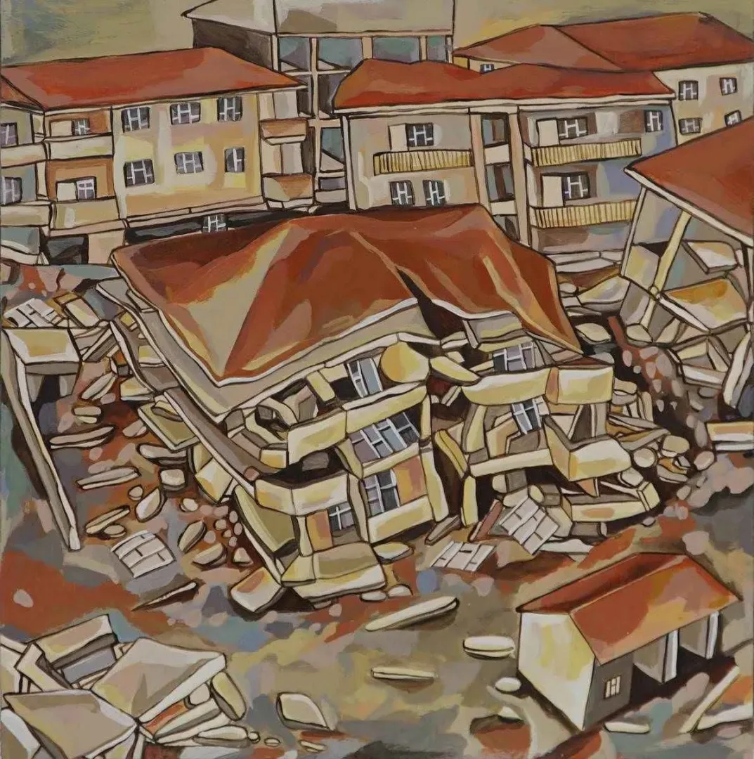 "İsimsiz" eseri ALİ KARAKOÇ tarafından 2017 yılında 20x2 cm ölçülerinde MDF üzeri akrilik boya tekniği ile yapılmıştır.