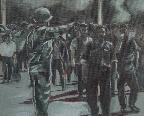 "Bilinçüstü" eseri EREN ÇAĞDAŞ KARASU tarafından 2017 yılında 22x27 cm ölçülerinde Duralit üzeri akrilik boya tekniği ile yapılmıştır.