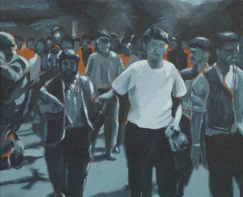 EREN ÇAĞDAŞ KARASU — “Bilinçüstü”, 2017 "Bilinçüstü" eseri EREN ÇAĞDAŞ KARASU tarafından 2017 yılında 22x27 cm ölçülerinde Duralit üzeri akrilik boya tekniği ile yapılmıştır.