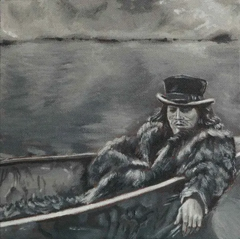EREN ÇAĞDAŞ KARASU — “Rutin Pazar”, 2017 "Rutin Pazar" eseri EREN ÇAĞDAŞ KARASU tarafından 2017 yılında 15x15 cm ölçülerinde Duralit üzeri akrilik boya tekniği ile yapılmıştır.
