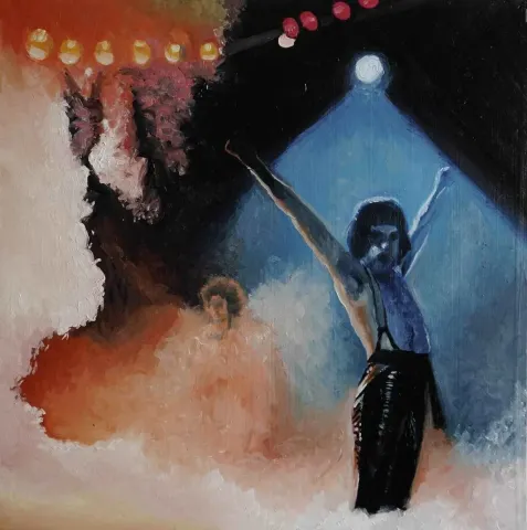 MERVE KURT — 2017 Bu eser MERVE KURT tarafından 2017 yılında 20x20 cm ölçülerinde Duralit üzeri yağlı boya tekniği ile yapılmıştır.