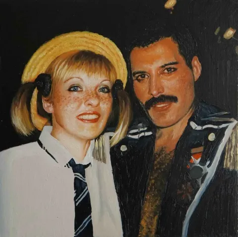 MERVE KURT — 2017 Bu eser MERVE KURT tarafından 2017 yılında 18x18 cm ölçülerinde Duralit üzeri yağlı boya tekniği ile yapılmıştır.