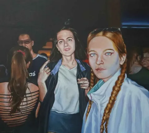 CENGİZHAN KONURALP — 2017 Bu eser CENGİZHAN KONURALP tarafından 2017 yılında 80x90 cm ölçülerinde Tuval üzeri akrilik boya tekniği ile yapılmıştır.