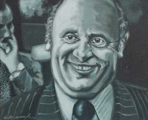 CENGİZHAN KONURALP — 2017 Bu eser CENGİZHAN KONURALP tarafından 2017 yılında 22x27 cm ölçülerinde Duralit üzeri akrilik boya tekniği ile yapılmıştır.