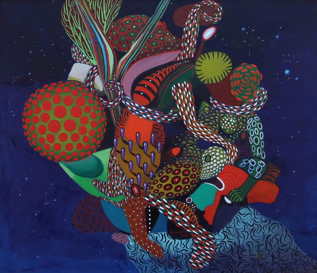 "Alga Marina" eseri LEVENT OYLUÇTARHAN tarafından 2017 yılında 50x60 cm ölçülerinde Tuval üzeri yağlı boya tekniği ile yapılmıştır.