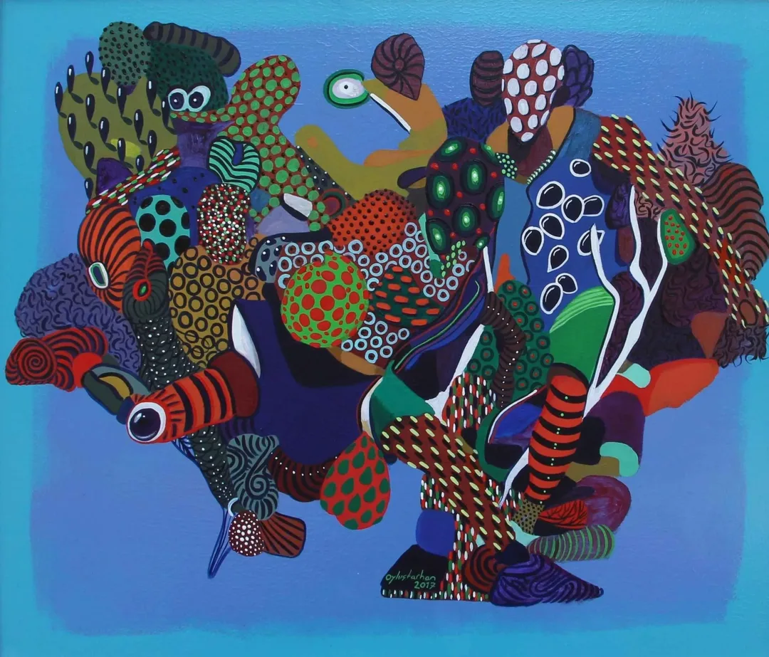 "Alga Marina" eseri LEVENT OYLUÇTARHAN tarafından 2017 yılında 50x60 cm ölçülerinde Tuval üzeri yağlı boya tekniği ile yapılmıştır.