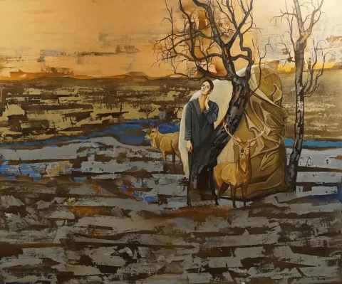 MAHMUT ÖZDEMİR — “İsimsiz”, 2017 "İsimsiz" eseri MAHMUT ÖZDEMİR tarafından 2017 yılında 125x150 cm ölçülerinde Tuval üzeri karışık teknik tekniği ile yapılmıştır.