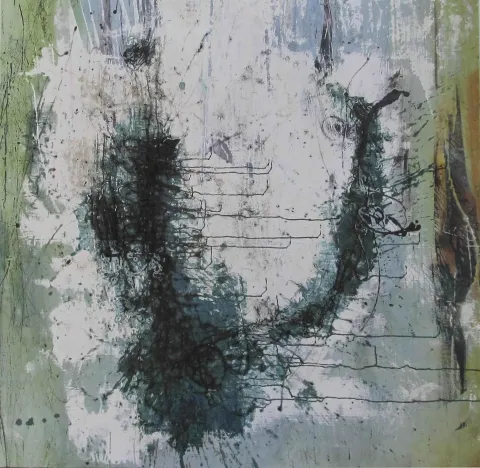 MEHDİ SAADETİ — “İsimsiz”, 2016 "İsimsiz" eseri MEHDİ SAADETİ tarafından 2016 yılında 140x140 cm ölçülerinde Tuval üzeri karışık teknik tekniği ile yapılmıştır.