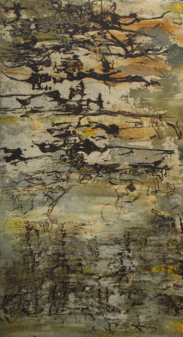 yakınlaştır "İsimsiz" eseri MEHDİ SAADETİ tarafından 2010 yılında 170x93 cm ölçülerinde Tuval üzeri karışık teknik tekniği ile yapılmıştır.