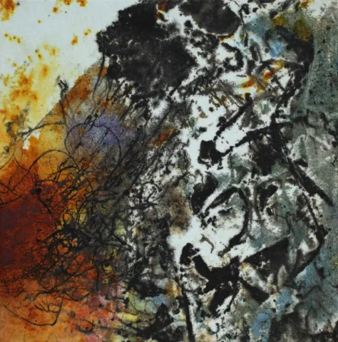MEHDİ SAADETİ — “İsimsiz”, 2012 "İsimsiz" eseri MEHDİ SAADETİ tarafından 2012 yılında 40x40 cm ölçülerinde Tuval üzeri karışık teknik tekniği ile yapılmıştır.