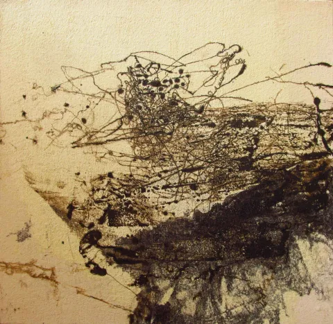 MEHDİ SAADETİ — “İsimsiz”, 2012 "İsimsiz" eseri MEHDİ SAADETİ tarafından 2012 yılında 40x40 cm ölçülerinde Tuval üzeri karışık teknik tekniği ile yapılmıştır.