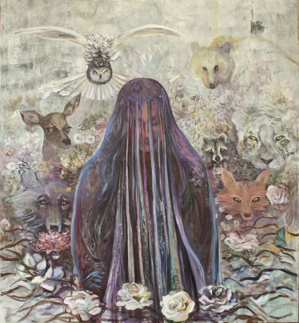 yakınlaştır "Hakikatin Gözleri" eseri NİL KÖKEN tarafından 120x110 cm ölçülerinde Tuval üzeri yağlı boya tekniği ile yapılmıştır.