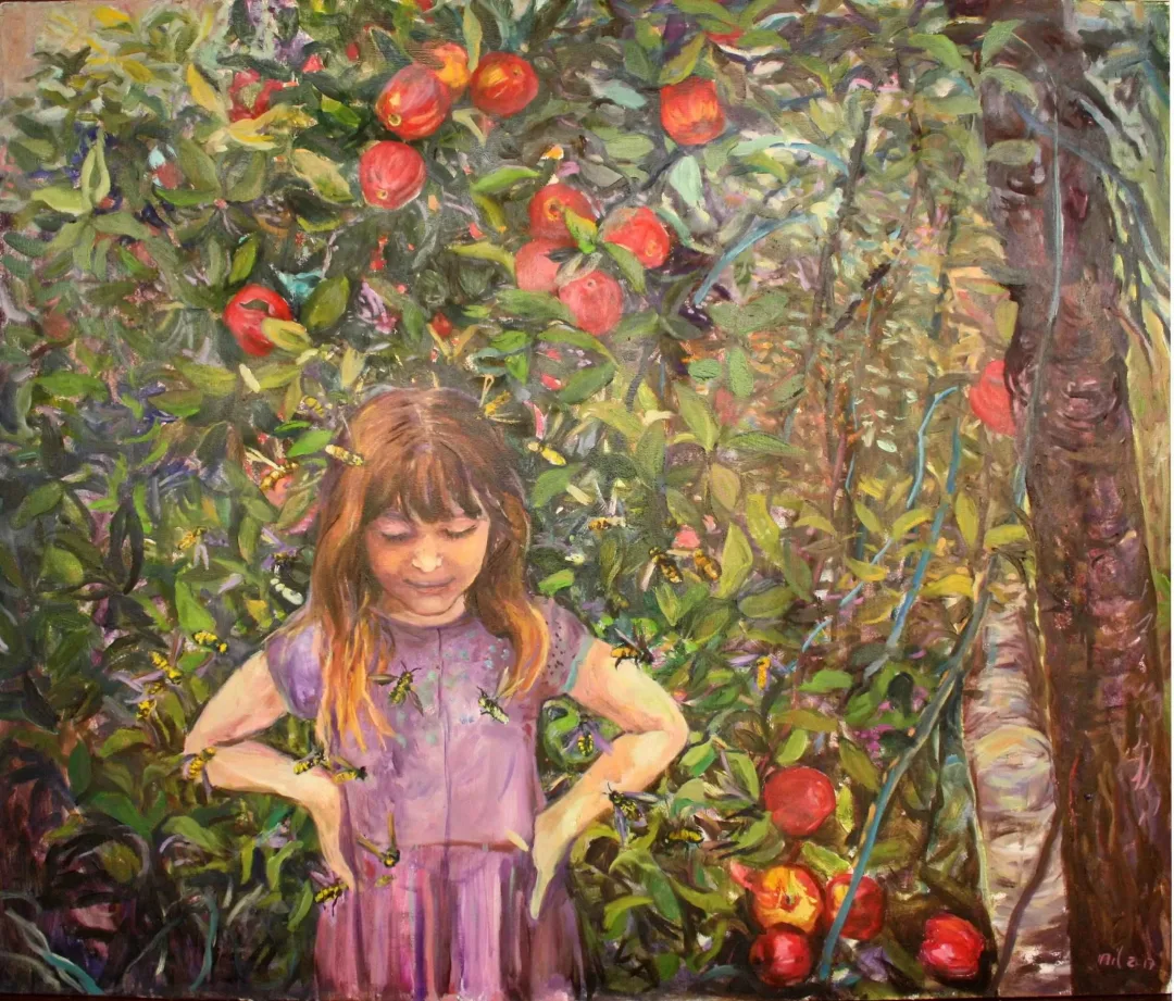 yakınlaştır "Kubabanın Arıları" eseri NİL KÖKEN tarafından 100x120 cm ölçülerinde Tuval üzeri yağlı boya tekniği ile yapılmıştır.