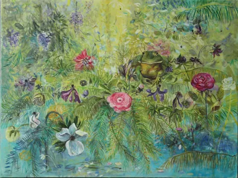 "Zen is zen" eseri NİL KÖKEN tarafından 90x120 cm ölçülerinde Tuval üzeri yağlı boya tekniği ile yapılmıştır.