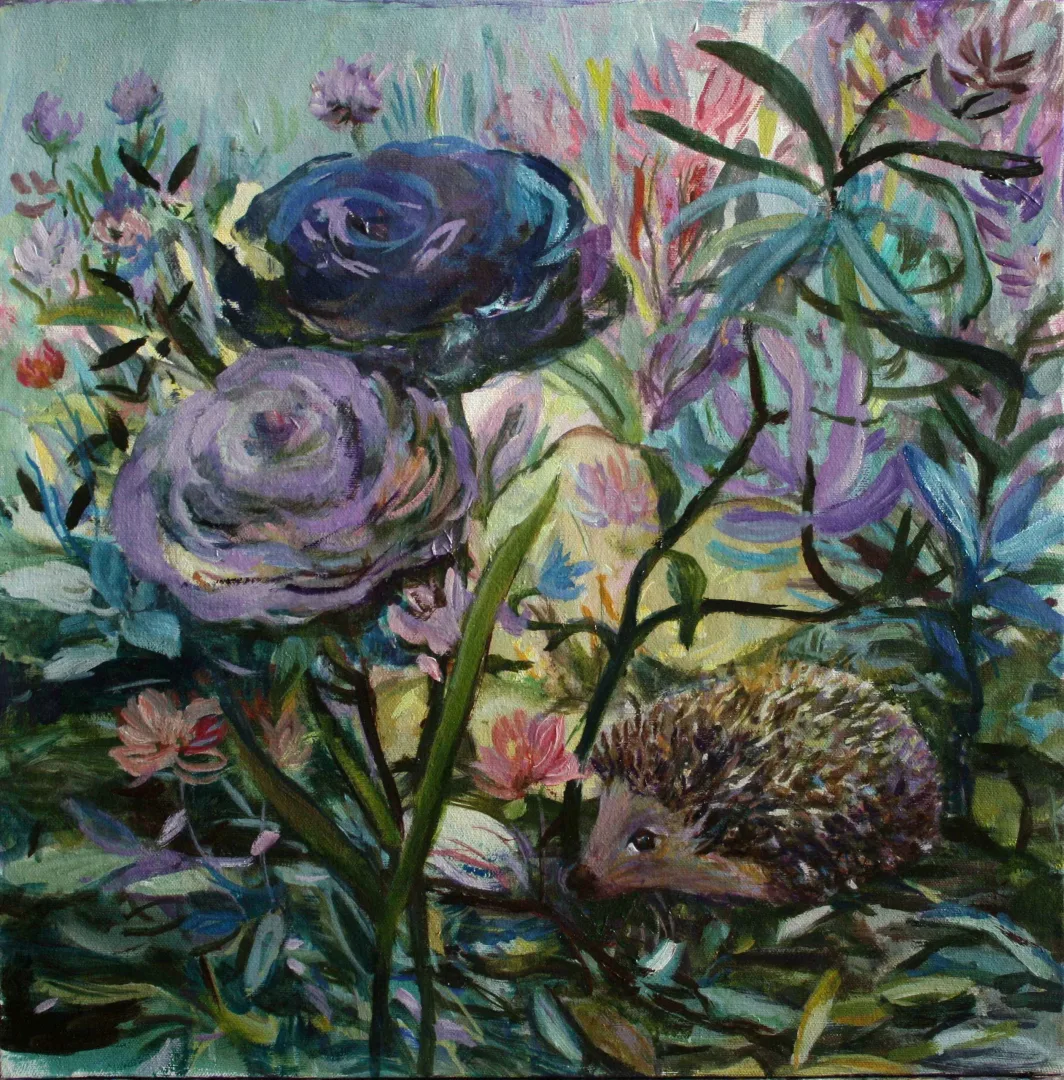 yakınlaştır "Kirpi" eseri NİL KÖKEN tarafından 40x40 cm ölçülerinde Tuval üzeri yağlı boya tekniği ile yapılmıştır.