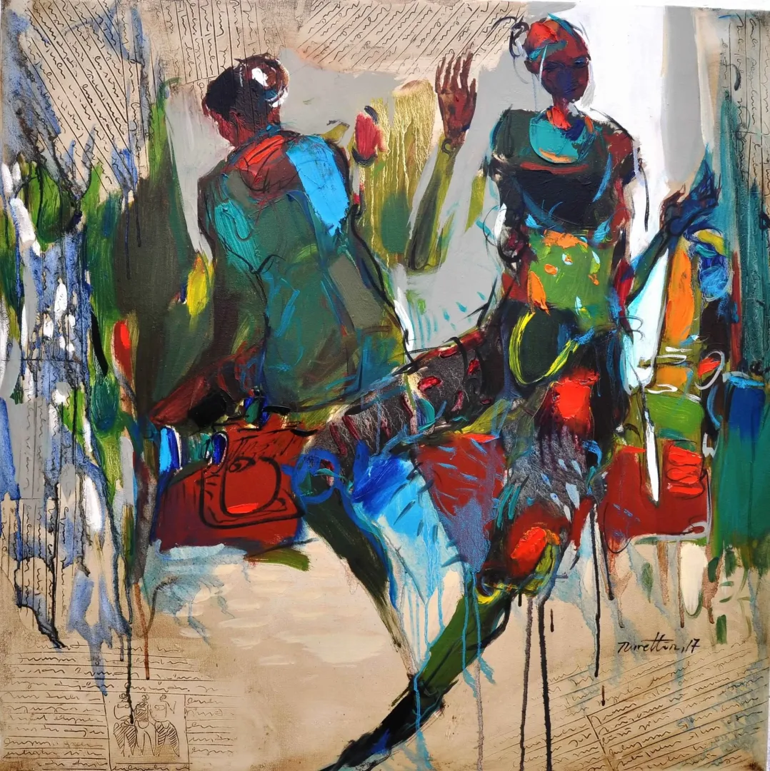 NURETTİN AKKAYA — “İsimsiz”, 2017 "İsimsiz" eseri NURETTİN AKKAYA tarafından 2017 yılında 90x90 cm ölçülerinde Tuval üzeri yağlı boya tekniği ile yapılmıştır.