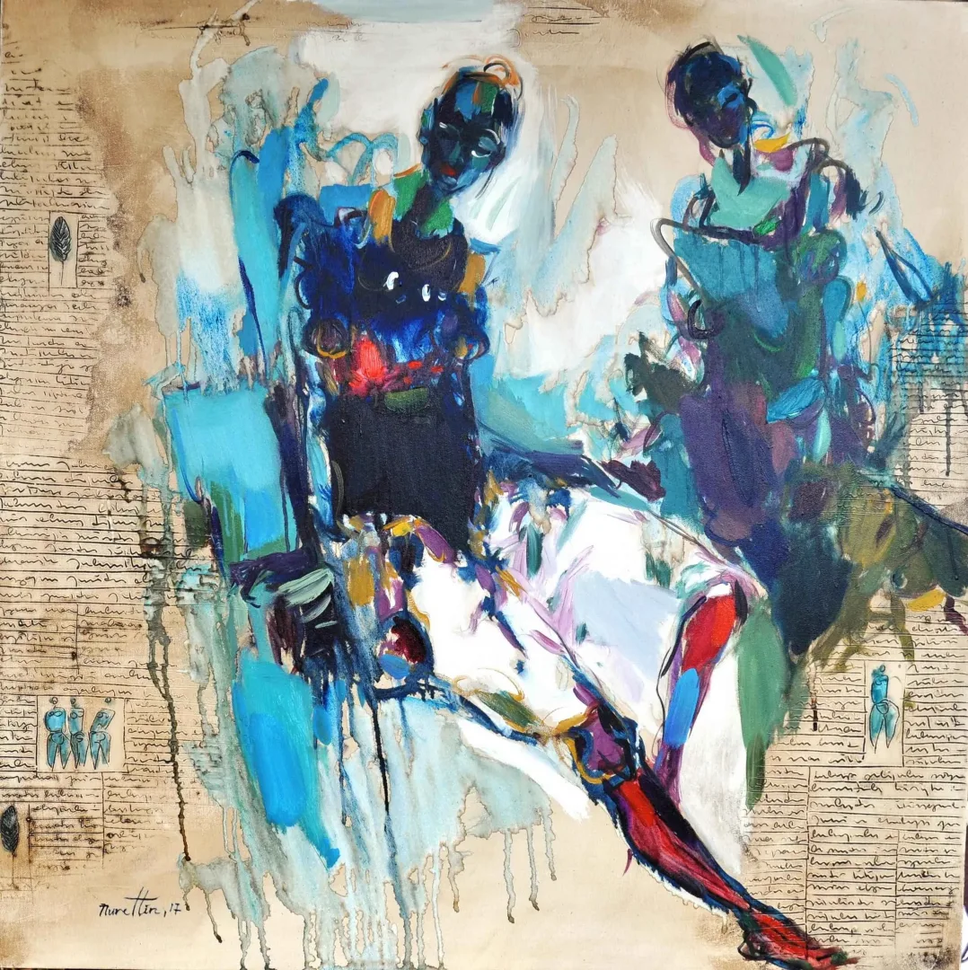 NURETTİN AKKAYA — “İsimsiz”, 2017 "İsimsiz" eseri NURETTİN AKKAYA tarafından 2017 yılında 90x90 cm ölçülerinde Tuval üzeri yağlı boya tekniği ile yapılmıştır.