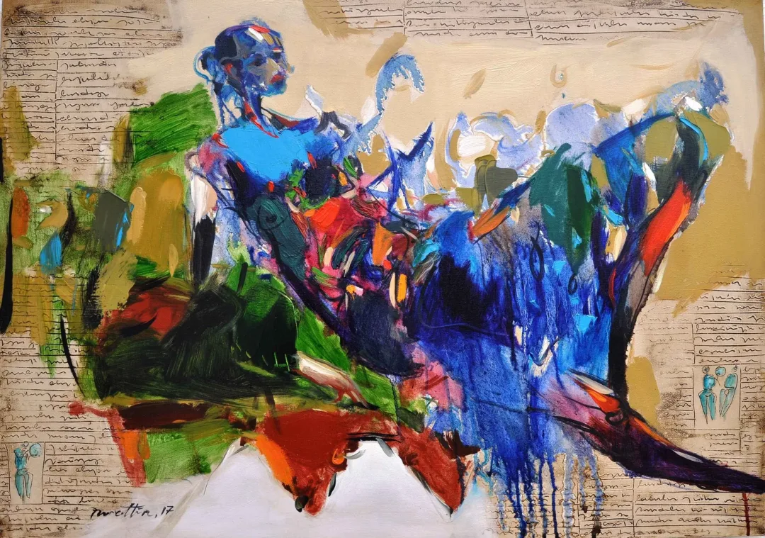 NURETTİN AKKAYA — “İsimsiz”, 2017 "İsimsiz" eseri NURETTİN AKKAYA tarafından 2017 yılında 70x100 cm ölçülerinde Tuval üzeri yağlı boya tekniği ile yapılmıştır.