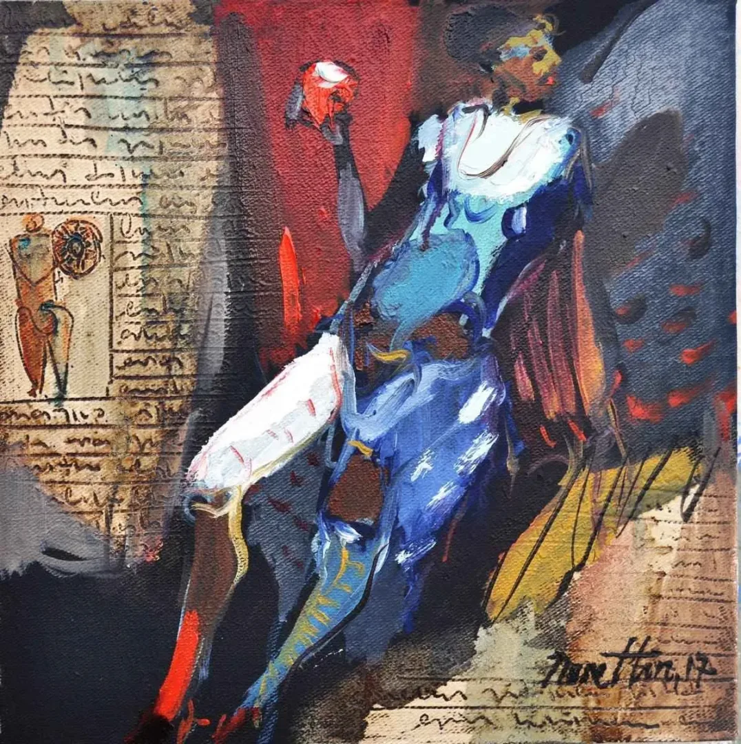 NURETTİN AKKAYA — “İsimsiz”, 2017 "İsimsiz" eseri NURETTİN AKKAYA tarafından 2017 yılında 25x25 cm ölçülerinde Tuval üzeri yağlı boya tekniği ile yapılmıştır.