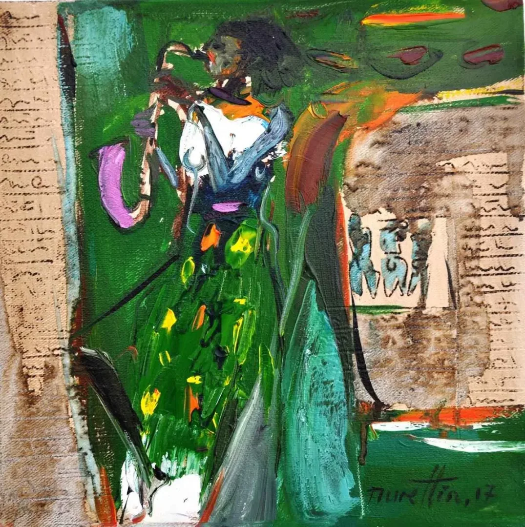 NURETTİN AKKAYA — “İsimsiz”, 2017 "İsimsiz" eseri NURETTİN AKKAYA tarafından 2017 yılında 25x25 cm ölçülerinde Tuval üzeri yağlı boya tekniği ile yapılmıştır.