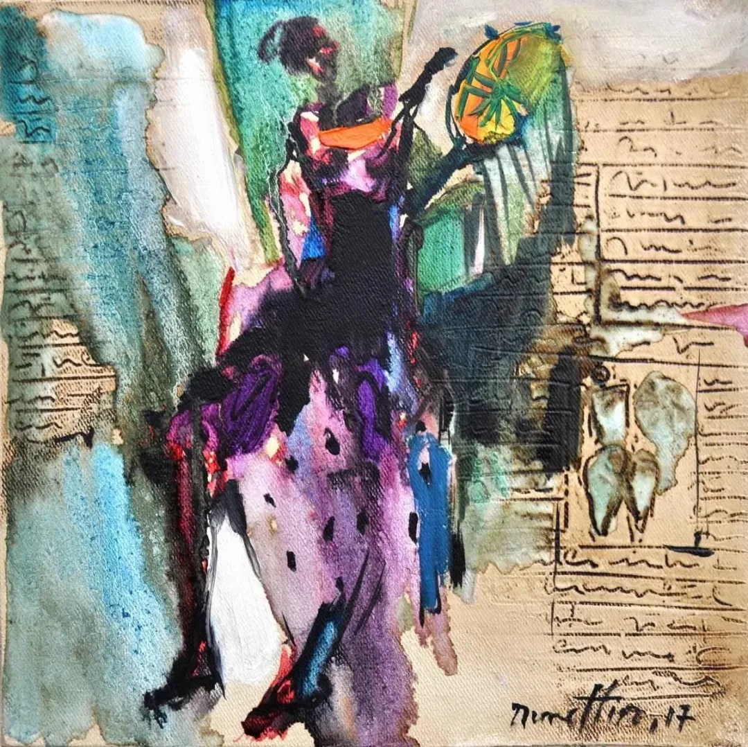 NURETTİN AKKAYA — “İsimsiz”, 2017 "İsimsiz" eseri NURETTİN AKKAYA tarafından 2017 yılında 25x25 cm ölçülerinde Tuval üzeri yağlı boya tekniği ile yapılmıştır.