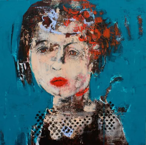 ÖZDEN GEZER — “İsimsiz”, 2017 "İsimsiz" eseri ÖZDEN GEZER tarafından 2017 yılında 50x50 cm ölçülerinde Tuval üzeri akrilik boya tekniği ile yapılmıştır.