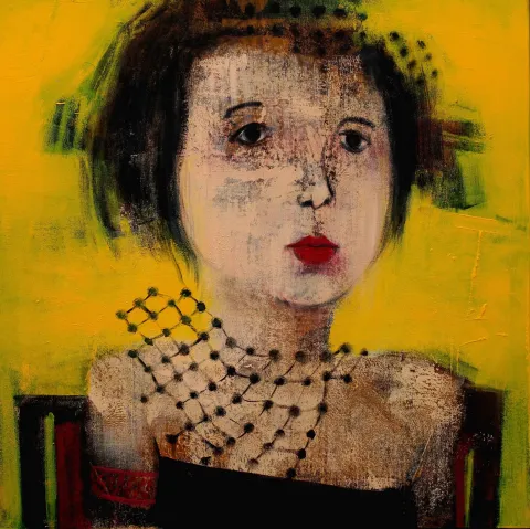 ÖZDEN GEZER — “İsimsiz”, 2017 "İsimsiz" eseri ÖZDEN GEZER tarafından 2017 yılında 50x50 cm ölçülerinde Tuval üzeri akrilik boya tekniği ile yapılmıştır.