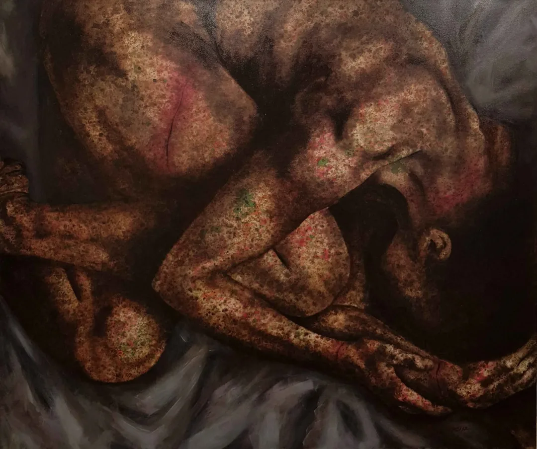 yakınlaştır "Gizemli Acılar - II Serisinden" eseri PARVİN GHORBANZADEH DİZAJİ tarafından 2017 yılında 100x120 cm ölçülerinde Tuval üzeri karışık teknik tekniği ile yapılmıştır.