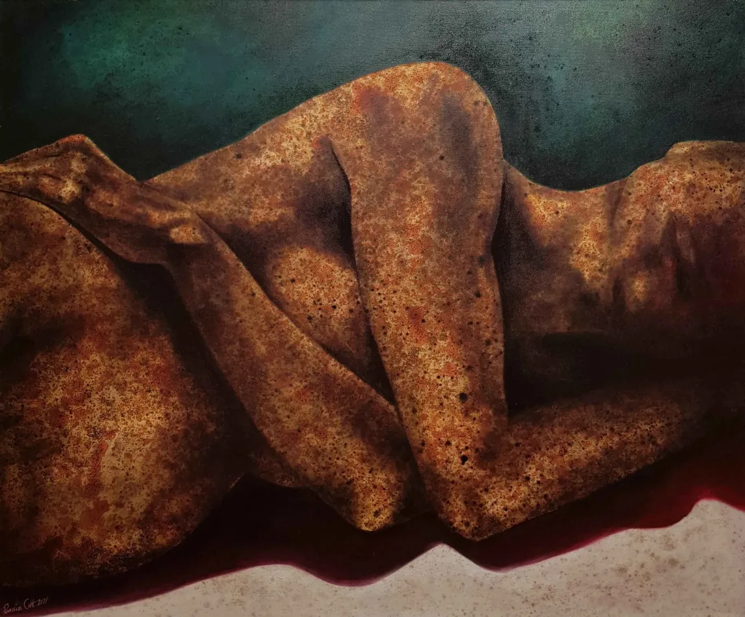 yakınlaştır "Gizemli Acılar - II Serisinden" eseri PARVİN GHORBANZADEH DİZAJİ tarafından 2017 yılında 100x120 cm ölçülerinde Tuval üzeri karışık teknik tekniği ile yapılmıştır.