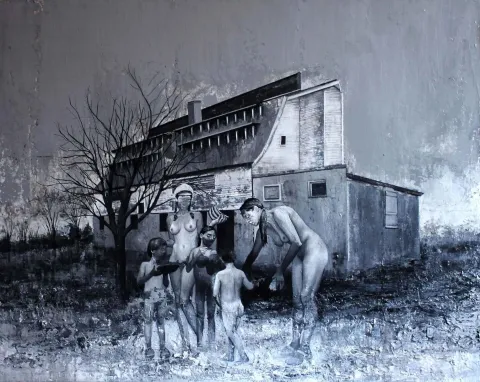 "İsimsiz" eseri ŞAHİN DEMİR tarafından 2016 yılında 72x93 cm ölçülerinde Tuval üzeri akrilik boya tekniği ile yapılmıştır.