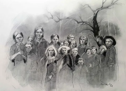 SEMA ÖCAL — “Belki Yine Gelirim” "Belki Yine Gelirim" eseri SEMA ÖCAL tarafından 33x42 cm ölçülerinde Kağıda Kurşun kalem tekniği ile yapılmıştır.
