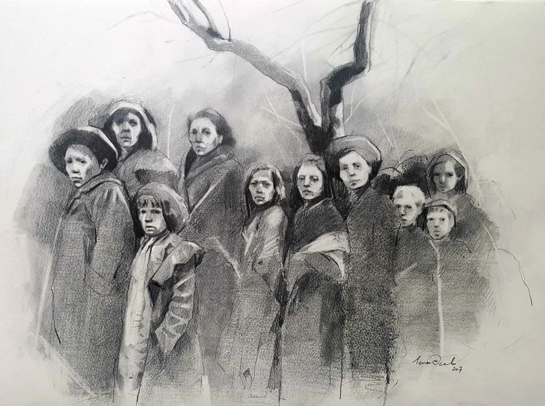 "Paramparça" eseri SEMA ÖCAL tarafından 33x42 cm ölçülerinde Kağıda Kurşun kalem tekniği ile yapılmıştır.