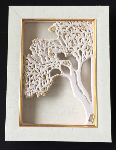 "Dilek Ağacı-II" eseri SEYHAN YILMAZ tarafından 2017 yılında 16x16x4.5 cm ölçülerinde Döküm ve Elle Şekillendirme, 1100°C tekniği ile yapılmıştır.