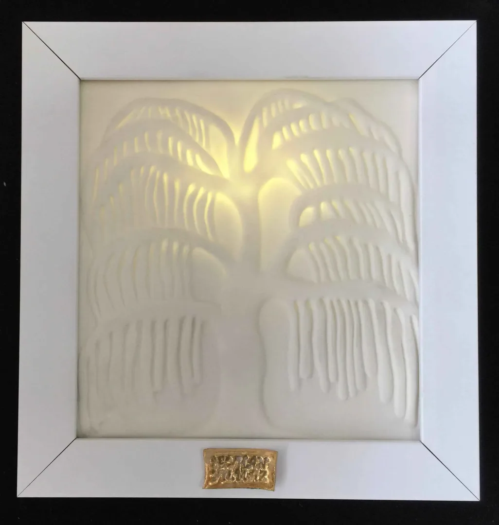 yakınlaştır "Salkım Söğüt “III" eseri SEYHAN YILMAZ tarafından 2017 yılında 17x16.5x3 cm ölçülerinde Porselen, Dökümle Şekillendirme, 1200°C tekniği ile yapılmıştır.