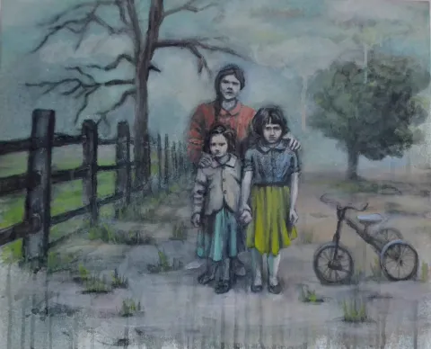 ŞİRİN YILMAZ — “Bisiklet”, 2017 "Bisiklet" eseri ŞİRİN YILMAZ tarafından 2017 yılında 40x50 cm ölçülerinde Tuval üzeri akrilik boya tekniği ile yapılmıştır.