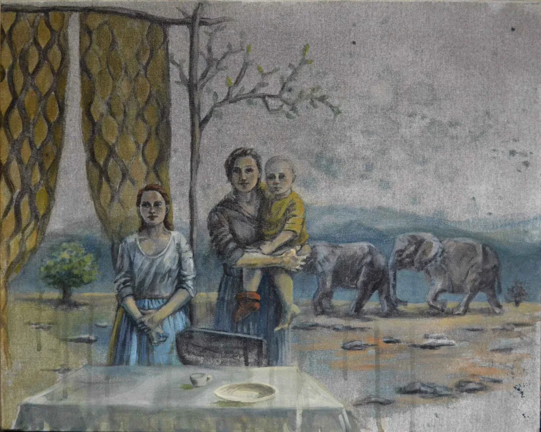 yakınlaştır "Sabah" eseri ŞİRİN YILMAZ tarafından 2017 yılında 40x50 cm ölçülerinde Tuval üzeri akrilik boya tekniği ile yapılmıştır.