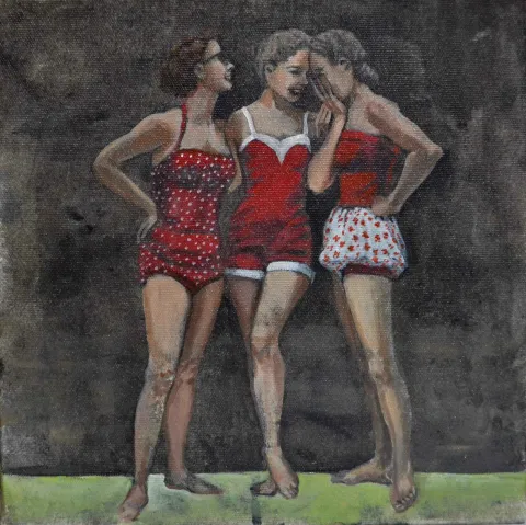 ŞİRİN YILMAZ — “Kırmızı”, 2017 "Kırmızı" eseri ŞİRİN YILMAZ tarafından 2017 yılında 25x25 cm ölçülerinde Tuval üzeri akrilik boya tekniği ile yapılmıştır.