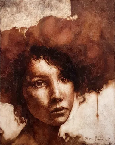 TALAT AYHAN — “Şakül” "Şakül" eseri TALAT AYHAN tarafından 50x40 cm ölçülerinde Tuval üzeri karışık teknik tekniği ile yapılmıştır.