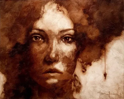 TALAT AYHAN — “Şakül” "Şakül" eseri TALAT AYHAN tarafından 40x50 cm ölçülerinde Tuval üzeri karışık teknik tekniği ile yapılmıştır.