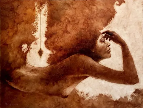 TALAT AYHAN — “Şakül” "Şakül" eseri TALAT AYHAN tarafından 90x116 cm ölçülerinde Tuval üzeri karışık teknik tekniği ile yapılmıştır.