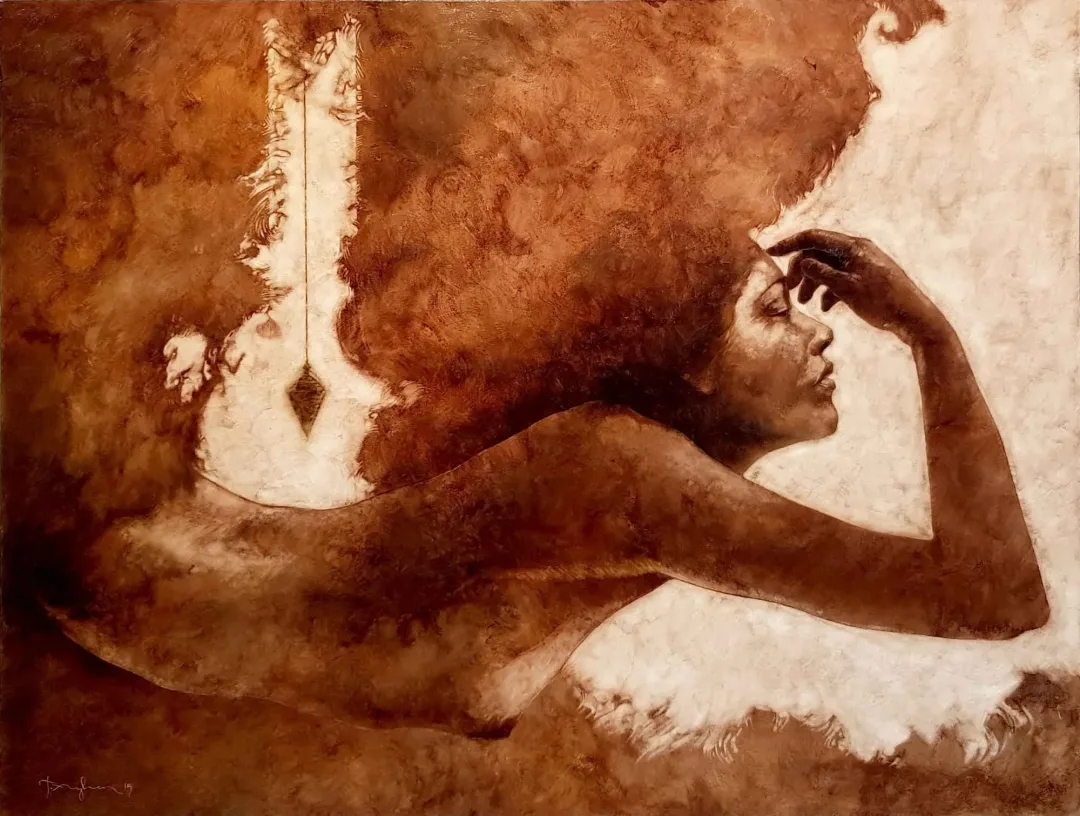 yakınlaştır "Şakül" eseri TALAT AYHAN tarafından 90x116 cm ölçülerinde Tuval üzeri karışık teknik tekniği ile yapılmıştır.