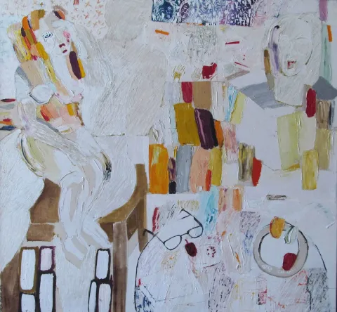 YALDA JAFARİ YAGHİN — “İsimsiz”, 2017 "İsimsiz" eseri YALDA JAFARİ YAGHİN tarafından 2017 yılında 100x100 cm ölçülerinde Tuval üzeri yağlı boya tekniği ile yapılmıştır.