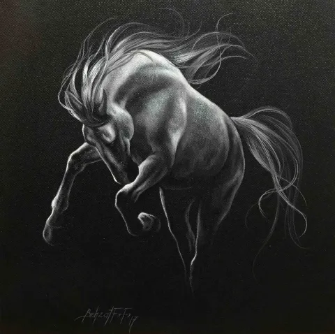 "isimsiz" eseri BEHZAT FEYZULLAH tarafından 2017 yılında 25x25 cm ölçülerinde Tuval üzeri yağlı boya tekniği ile yapılmıştır.