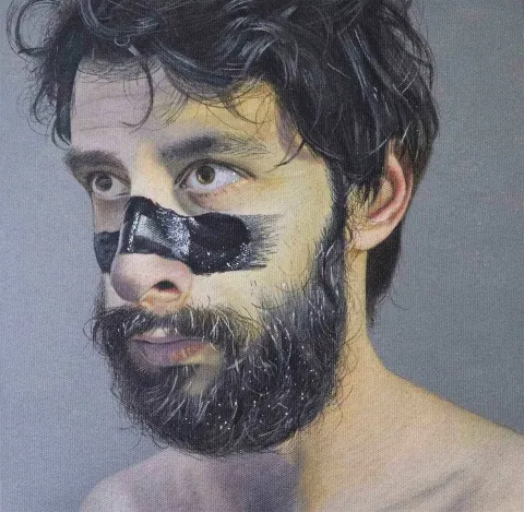 EMRAH EMİR — “İsimsiz”, 2017 "İsimsiz" eseri EMRAH EMİR tarafından 2017 yılında 25x25 cm ölçülerinde Tuval üzeri akrilik boya tekniği ile yapılmıştır.